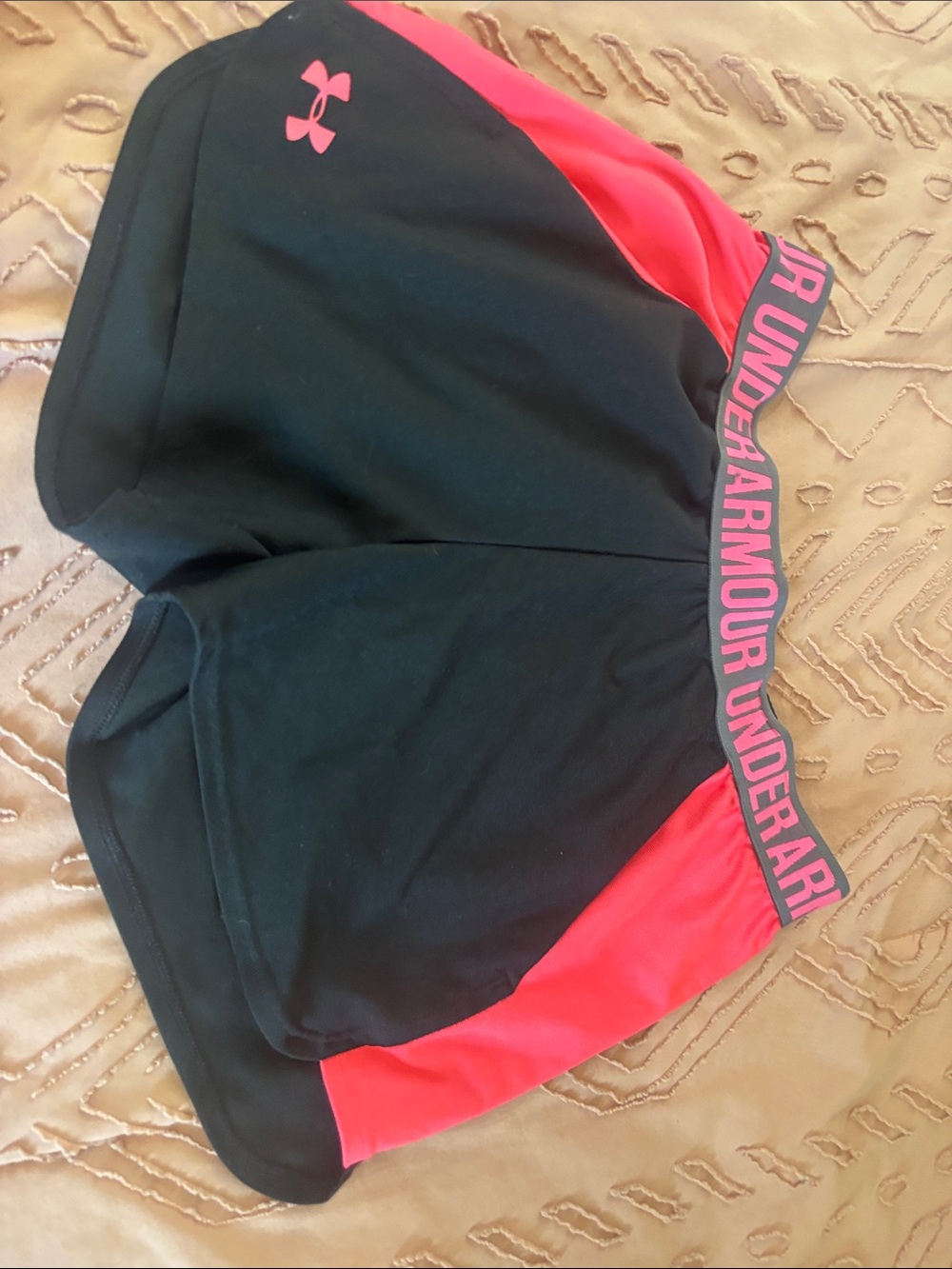 Under Armour Black and Pink Women’s Athletic Shorts